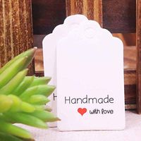 OBELLA BOUTIQUE 100pcs happy birthday tag Nature Color Wood Gift Tags, Wooden Wedding Favor Tags, Price Label Party Hang Tags size is 5x3cm