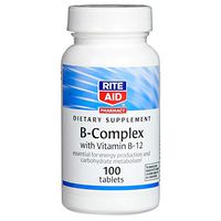 Rite Aid B-Complex, with Vitamin B-12, Tablets, 100 Tablets