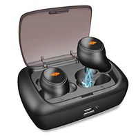 Bluetooth Earbuds Bluetooth Headphones 5.0 Version Touch Button Control Headset for Running Secure Fit Sweat-Proof and Water Resistant Custom Sound Music and Calls (Black)