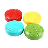 ULTNICE Medicine Containers Pill Storage Case with 4 Slots Drug Seal Holder Random Color