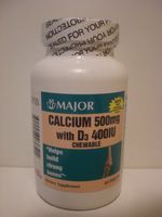 Major Calcium 500 Mg with D3 400 Iu Chewable 60 Tablets Pack of 3