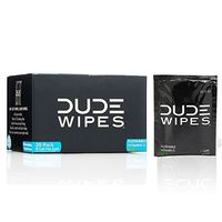 Dude Wipes Flushable Singles for Travel (30 Individually Wrapped Wipes) & Dispenser Pack (48ct), Unscented with Vitamin-E & Aloe, 100% Biodegradable