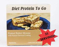 Diet Protein To Go Peanut Butter Mousse Bar - 35 Servings (5 Boxes) - HIGH Protein - Low CARB