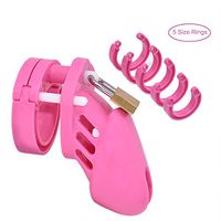 Gold-Crown T-Shirt Male Device Čhāstǐty Belt Underwear, 5 Rings Men's lace Thong G-String Briefs (Short)