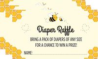 Mommy-to-bee Diaper Raffle Cards - 24 Count
