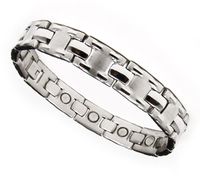Men's Surgical Stainless Steel Magnetic Golf Bracelet J 9.0"