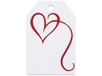 Heart Printed Gift Tags (50 Pack ) 2-1/4x3-1/2"