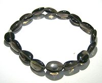 CRYSTALMIRACLE Beautiful Smokey Quartz Beaded Bracelet Wicca Jewelry Fashion Gift Crystal Healing Wellness Positive Energy Health Protection Prosperity Growth Happiness Fear Calm Peace