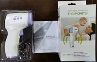 Non-Contact Infrared Forehead Thermometer for Baby, Adult, Child, Surface of Objects (White B)