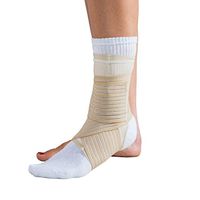 DonJoy Advantage DA161AV03-TAN-XL Ankle Sleeve with Figure 8 Straps for Sprains, Strains, Lateral Support, Open Heel, Tan, XL fits 10.5", 11.5"