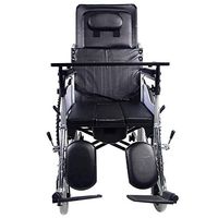 LHBNH Comfortable Wheelchair Transport Wheelchair seat Back Control of The Lifting Column armrest Lying Half Bearing 120 kg 45 45CM Desktop and Detachable seat Amplifier; Toilet