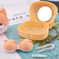 Contact Lens Case - Cartoon Cute Dog Contact Travel Kit Portable Contact Lens Case Container Holder Storage Box Eye Care Kit Contact Lens Storage Box Holder