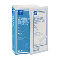 Medline Sterile Gauze Sponge (Size:8"X4",12Ply, 50 Per Box)