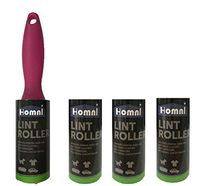 Homni Lint Roller Combo Replacement Pack, 35-Sheets,1 Roller and Extra 3 Refill. 140 Total Sheets.