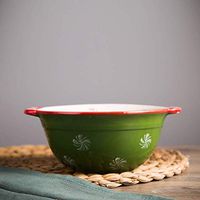 AXZHYX Bowl Ceramic Bowl Simple Soup Bowl Fruit Salad Plate Home Noodle Tableware Eating Utensils 20.5x8cm Hotel Tableware Home Noodles Boiled Fish Soup Bowl