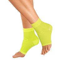 OrthoSleeve FS6 Compression Foot Sleeve (One Pair) for Plantar Fasciitis, Heel Pain, Achilles Tendonitis and Swelling
