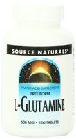 Source Naturals L-Glutamine - Free Form Amino Acid That Supports Metabolic Energy - 100 Tablets