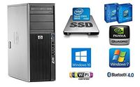 HP Z400, Intel Quadcore Xeon 3.06/3.33GHz, Ultra fast 120GB SSD plus 2TB 7200rpm HDD, 12GB DDR3, Professional Nvidia Quadro 192bit Certified graphic adapter, Gigabit Ethernet, Bluetooth 4.0, WiFi-N