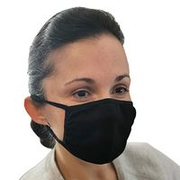 FIRMA FACE MASK & COVER, POLYAMIDE, WASHABLE REUSABLE FAR-INFRARED SMART FABRIC ANTI-DUST BEAUTY HYGIENE (Small, Black)