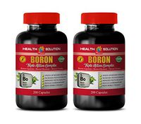 Brain Health Formula - Boron Triple Action Complex - Non GMO - Boron Mineral Supplement - 2 Bottles 400 Capsules