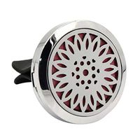 Voberry (30mm) Home Car Essential Oil Diffuser Locket Clip, Exquisite Car Air Freshener Stainless Steel Locket Perfume (J)