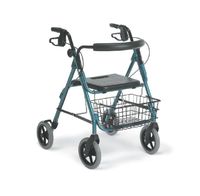 Medline Guardian Deluxe Rollators with Wheels, Blue, 8 Inch