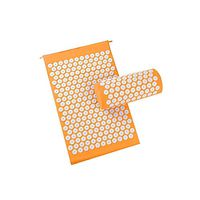 Massager (appro.67 * 42cm) Cushion Shakti Mat Acupressure Relieve Back Body Pain Spike Mat Acupuncture Massage Mat with Pillow,Orange
