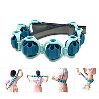 Portable Body Massage Roller Rope,Ball Shoulder Massager for Upper Back, Lower Back, Thighs, Legs and Calves - Relief Muscle Soreness, Tightness, Leg Cramps & Back Pain