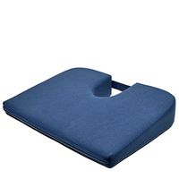 Navy Blue Velour Original Tush Cush Orthopedic Wedge Meditation Cushion