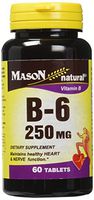 Mason Vitamins B 6 250 mg Tablets, 60 Count