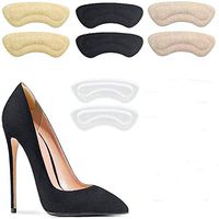 Heel Cushion Pads Heel Grips Heel Shoe Grips Liner (5 Pairs) - Reusable Self-Adhesive Shoe Inserts for Men and Women's Loose Shoes, Prevent Heel Slipping, Rubbing