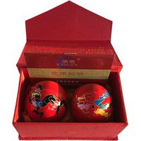 Laogg Baoding Balls Chinese,Health Blue Baoding Ball Daily Exercise Stress Relief Handball Therapy Massager Ball Hand Strength Fitness Balls