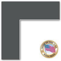 11x14 Cinder / Charcoal Custom Mat for Picture Frame with 7x10 opening size (Mat Only, Frame NOT Included)