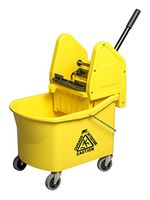 M2 Professional 32Qt/30L Grizzly Mop Bucket with Down-Press Wringer - Yellow