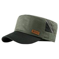 Meidexian888 Solid Color Flat Cap,Solid Brim Flat Top Cadet Caps Adjustable Corps Vintage Flat Top Hats (Army Green)