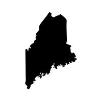 Maine Pine Tree State New England Pride Decal Sticker - Black 5" Vinyl Decal for Cars, Macbooks, and Other Laptops