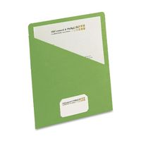 Smead Organized Up Slash File Jacket, Letter Size, Green, 25 per Pack (75432)