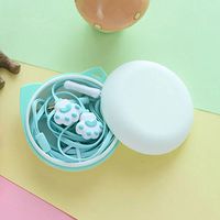 4 Colors Cute Cat Claw Design Girls headphones in-ear Earphone Universal Mobile phone headset with storage case
