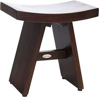 (Fully Assembled) AquaTeak 18" Asia Mocha-Shield Teak Shower Bench