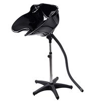 LordBee PP Black Height Portable Adjustable Shampoo Basin Treatment Tool Stainless Steel Safety Furniture Home Bathroom