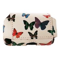 Insulin Pump Carrying Case/Pouch with Belt Clip/Belt Loops with Unique Designs (Small-A660: L3.65" X W2.25" X D1.0")) (Butterflies)