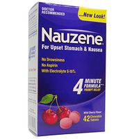 Nauzene Upset Stomach & Nausea Relief Chewable Tablets Wild Cherry Flavor - 42 ct