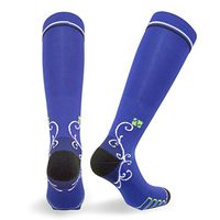Vitalsox Italian Graduated Compression Socks (1 Pair- Fitted) for Women Best for Running, Travel, Yoga, Nurses, Maternity Pregnancy, Royal, Large