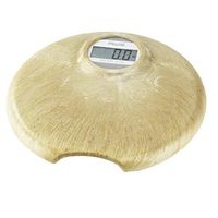 American Weigh Scales 396TERA Faux Marble Digital Personal Bathroom Scale with Battery, Brown, 1.8 Pound