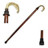 Nautical World Design Toscanoe Elephant Polished Brass Curved Handle Walking Stick, Affordable Gift Decorative Walking Cane Fashion Statement for Men/Women/Seniors/Grandparents! Item New Year Gifts,