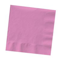 50-Count Touch of Color 3-Ply Paper Beverage Napkins, Candy Pink
