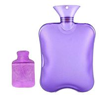 Keep Warm Hot Water Bottle with Flannel Cover Hot Therapies 2.0 Litre(Purple)