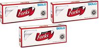 SOLO Cup Company Mediumweight Plastic Cutlery, Forks, White, 500 Count (3 Pack)