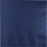 Club Pack of 600 Navy Blue Premium 2-Ply Disposable Lunch Napkins 6.5"