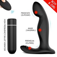 Men Próstate Mássaging Device Remote Control 9 Speeds Vibrating Stimulator Plug Multi Stimulation Patterns, Male Postate Massager Silicone Pleásure Adúllt Toy for Man
